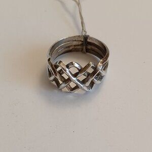 Vintage sterling puzzle ring